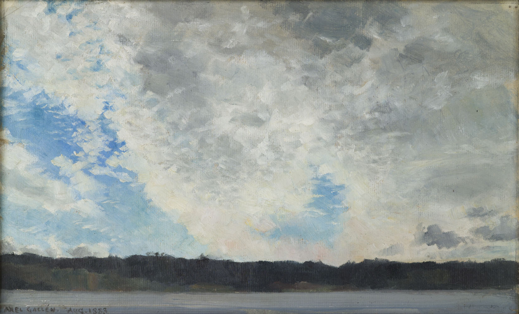 Akseli Gallen-Kallela: Pilviä Tyrväällä, öljymaalaus 1883
